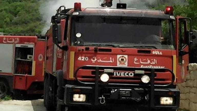 حريق أتى على عدد من اشجار الزيتون