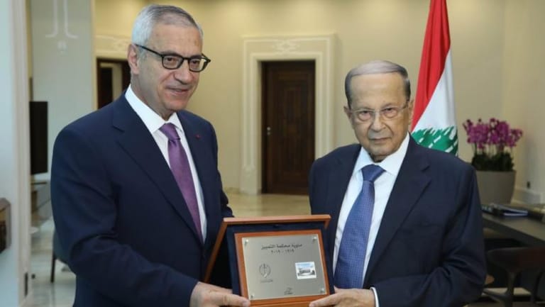 Aoun welcomes Fahd, LA ROUTE DU LIBAN delegation