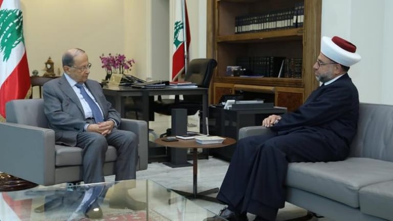 President Aoun discusses general affairs with Baabda interlocutors
