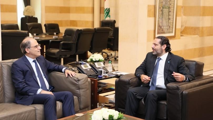 Hariri receives Jihad Azour, Najib Ouj, Saadeddine Hamidi Sakr, Ambassadors to Sweden and Cairo