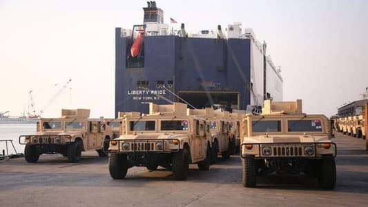 الجيش تسلّم آليات مقدّمة هبة من السلطات الأميركية عبر مرفأ بيروت