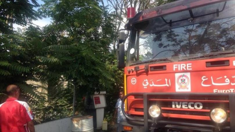 حريق في غرفة يقطنها عمال أجانب في مبنى مهجور
