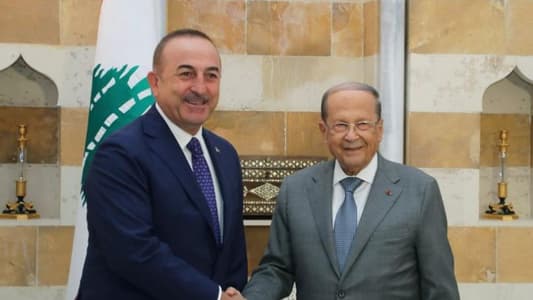 President Aoun welcomes Cavusoglu