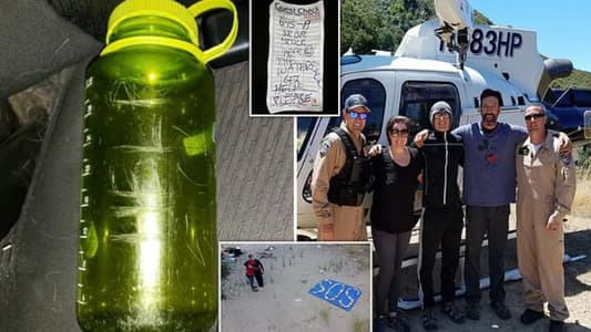 Family Trapped Atop Waterfall Send SOS Message in Plastic Bottle and Someone Finds It