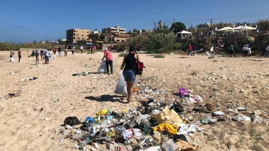حملة كتائبية بيئية لتنظيف شاطىء الرميلة