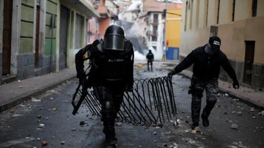 Ecuador arrests 350 people, protests halt transport for second day