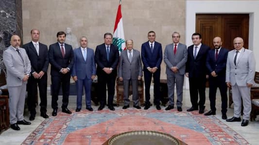 President Aoun meets with new administrative board of Racing Club