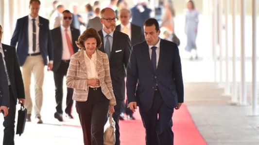 Swedish Queen Silvia arrives in Beirut