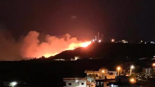 الحريق في جبل النفيسة إمتدّ الى بلدتي مشحا والشيخ محمد
