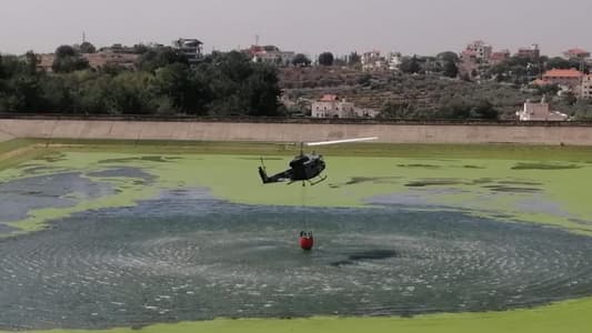 طوافة تابعة للجيش أخمدت حريق دير المخلص