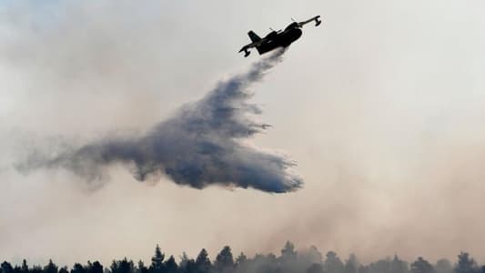 MTV correspondent: Greece sent two firefighting planes to help put out the wildfires and they are expected to arrive in Lebanon within an hour