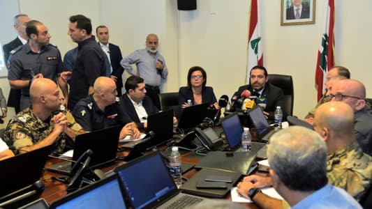 Hariri chairs emergency meeting about massive fires