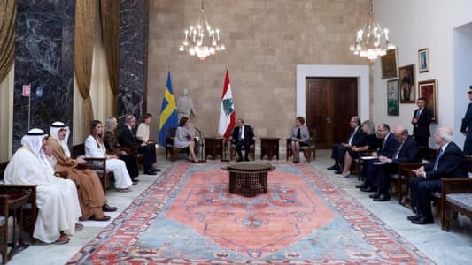 Extended meeting between Swedish, Lebanese sides in Baabda