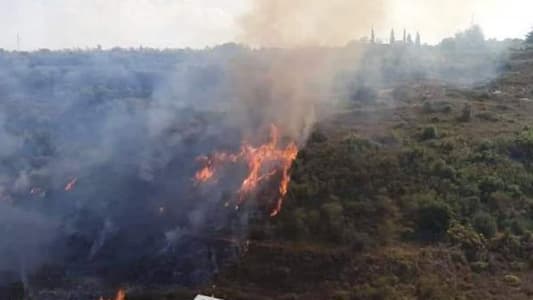 حريق في خراج بلدة القرقف العكارية