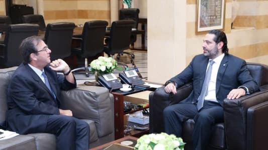 Hariri receives French and Kuwaiti ambassadors