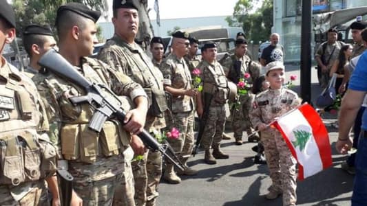 بالصورة: المعتصمون وزعوا الورود على الجيش في عين الرمانة