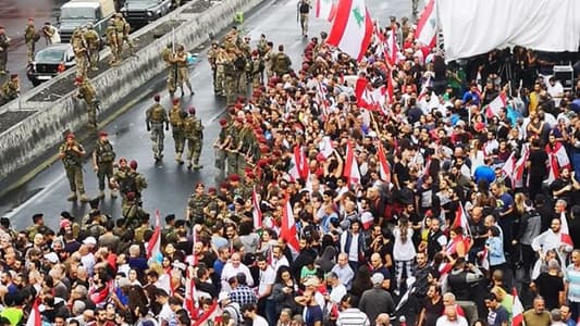 MTV correspondent: Rainy weather prevented many people from arriving at the protest in Jal el-Dib 