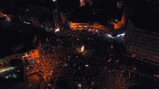 MTV correspondent: Large crowds from Akkar and Halba are currently heading to Al-Nour Square 