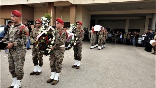 قيادة الجيش شيّعت الرقيب الشهيد دياب حلوم