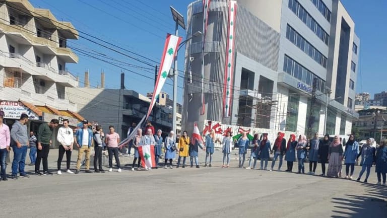 طلاب عكار شاركوا في اعتصام خيمة حلبا