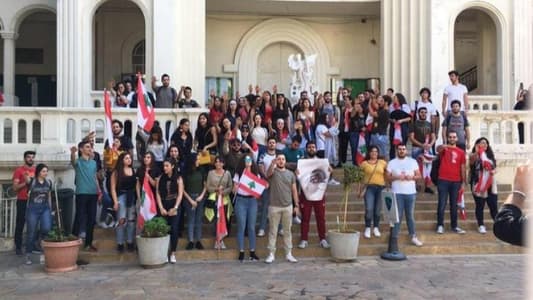 Photo: Demonstration for students of the LU Faculty of Arts in Furn El-Chebbak