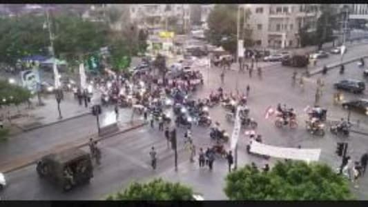 Motorcycle march roams the streets of Sidon, farreaching Elia Square