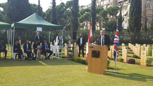 UK in Lebanon commemorates Remembrance Day