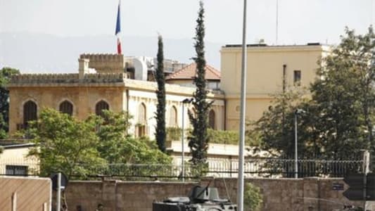 Protest outside French Embassy in Beirut to reject foreign interference