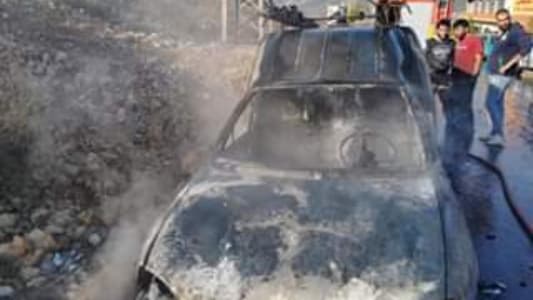 الدفاع المدني: إخماد حريق داخل سيارة في كفرتبنيت - النبطية