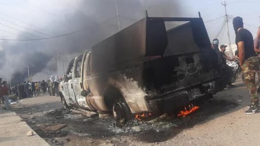 Protesters burn tires in southern Iraq in renewed anti-government rage