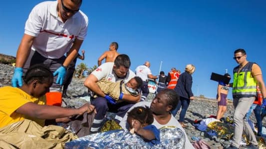 Sunbathers join rescue as migrant boat washes up on Canary Islands beach