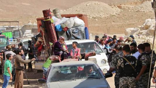 مغادرة 500 نازح سوري الى بلادهم عن طريقي القاع ووادي حميد