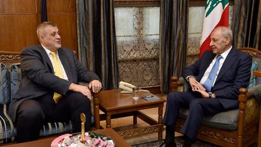 Berri meets UN's Kubis, Egyptian ambassador