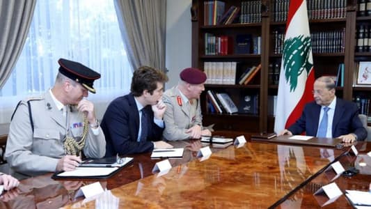 President Aoun receives British official, female delegation