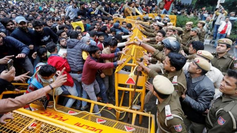 Clashes erupt in Delhi over citizenship law; Japan PM cancels visit