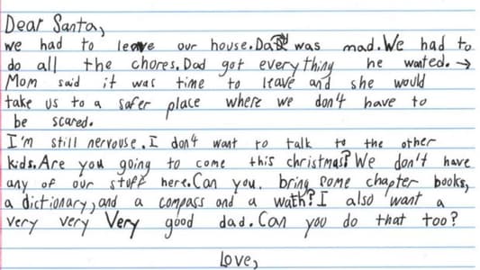 Boy in Shelter Asks Santa for ‘Good Dad’ in Heartbreaking Letter