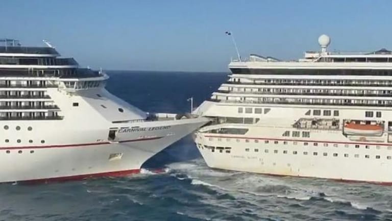 Passengers Injured as Cruise Ships Crash into Each Other in Mexico Port