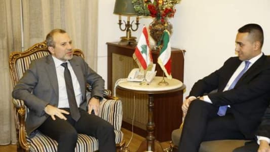 خلوة بين باسيل ونظيره الإيطالي وبحثٌ في التطورات في الشرق الأوسط
