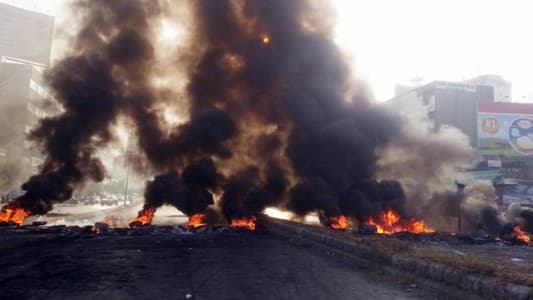 قطع الطريق في فردان قرب دار الطائفة الدرزية