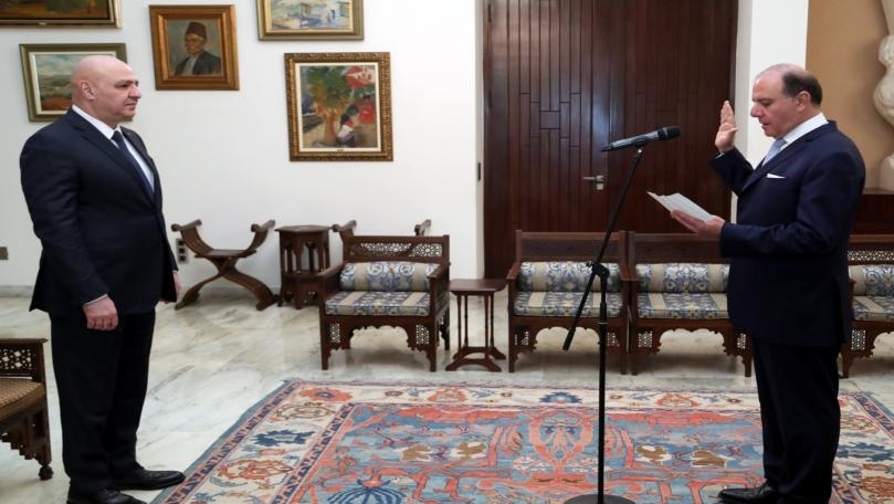 Photos: Central Bank Governor and senior judges sworn in before President Aoun