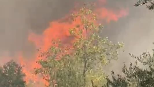 MTV Sources: The fire in Brih is spreading and approaching homes, and residents are urging the army to send a helicopter to extinguish it quickly