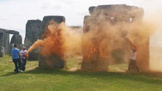 Britain's Stonehenge sprayed with paint by environmental protesters