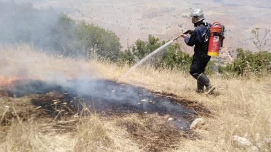 حريق كبير في خراج بلدة لبايا تمدّد إلى الأراضي الزراعية