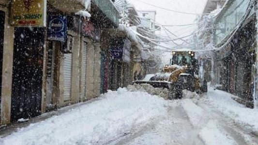 الثلوج غطت مرتفعات عكار... والدفاع المدني في جهوزية 
