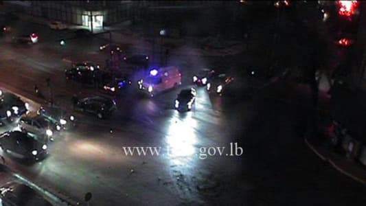 التحكم المروري: جريح نتيجة تصادم بين سيارتين على تقاطع برج الغزال - بيروت 