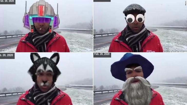 Reporter Accidentally Turns on Filters During Facebook Live Broadcast