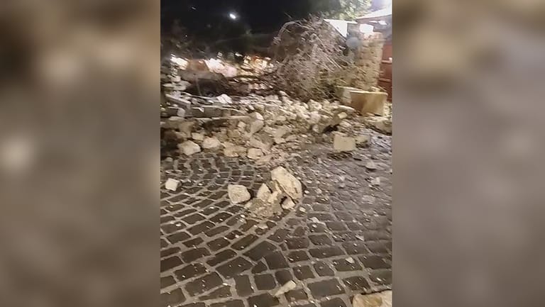 Watch: Part of house collapses in old souk of Zouk Mikael