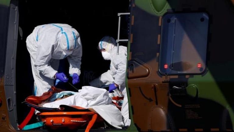 France uses army helicopters to ferry critical virus patients abroad
