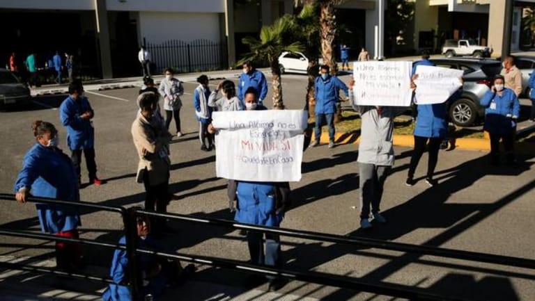 Protests erupt along Mexican border after deaths at Honeywell, Lear