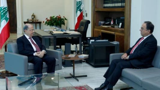 Aoun tackles developments with Bteish, Boustani